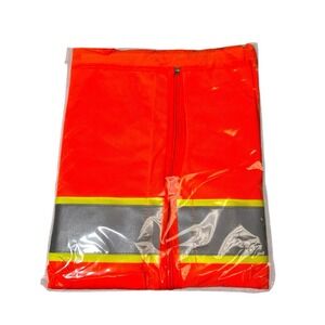 Condor 1YAJ5‎ High Visibility Safety Vest Class 2 XL Orange Reflective Zip Up